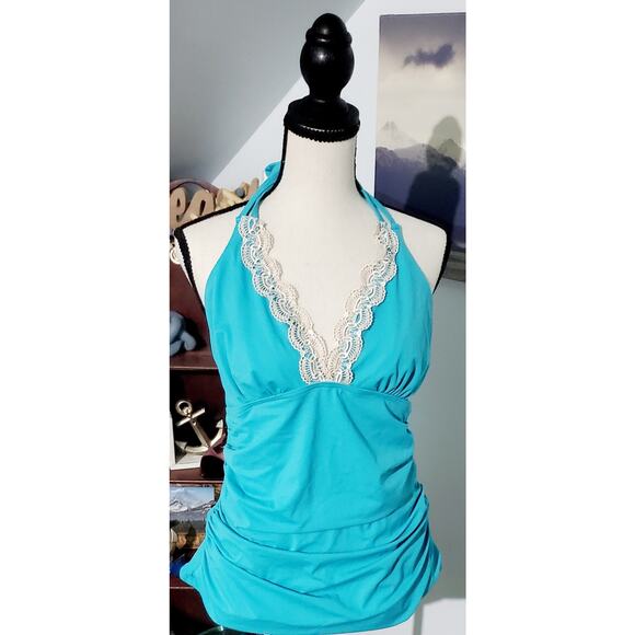 Swimsuits For All Other - Swimsuits for All Two Piece Tankini size 12 NWOT Turquoise Beachy Travel Cruise